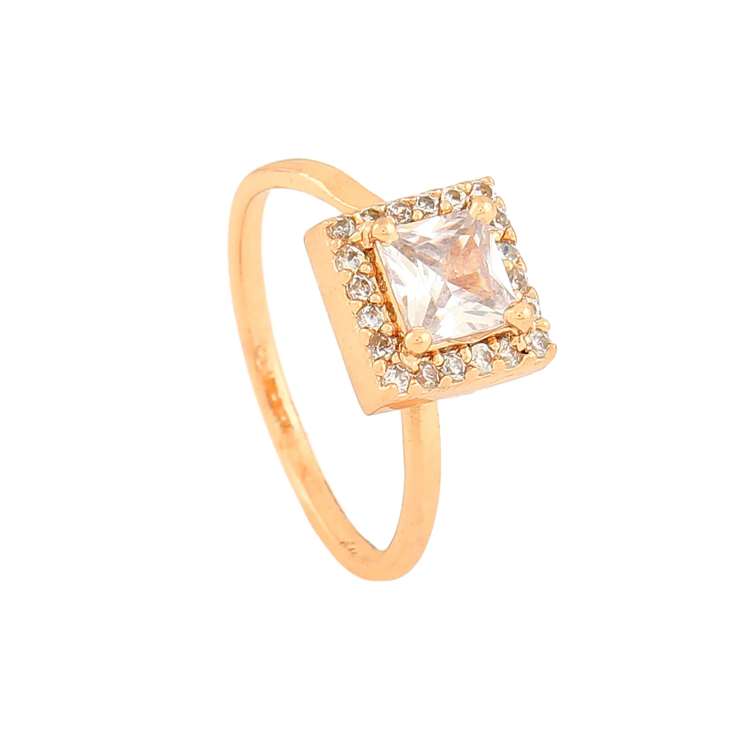 Estele Rose Gold Plated Cz Charming Finger Ring For Women(Adjustable) - Image 5