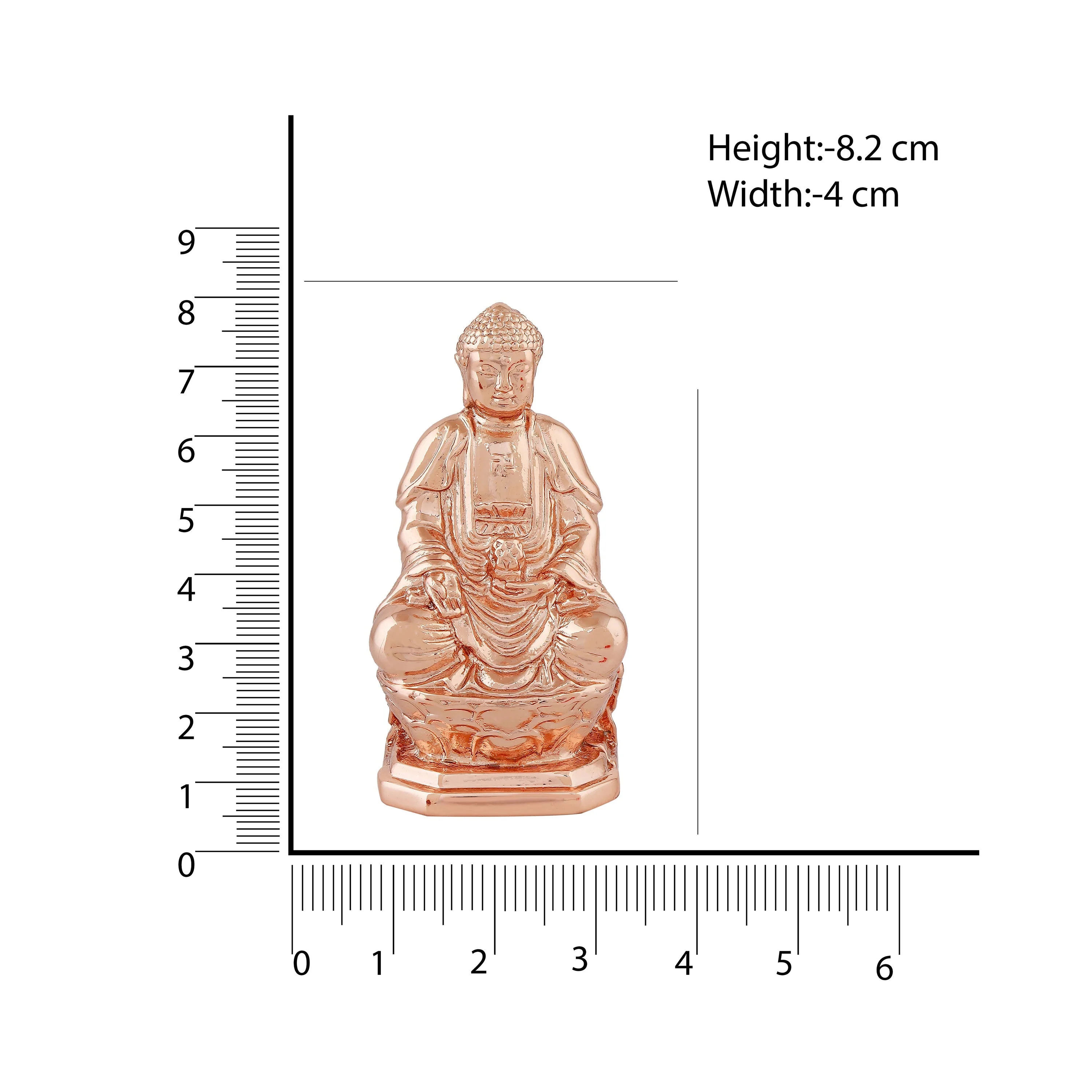 Estele Rose Gold Plated Decorative Meditating Gautam Buddha Idol - Image 8