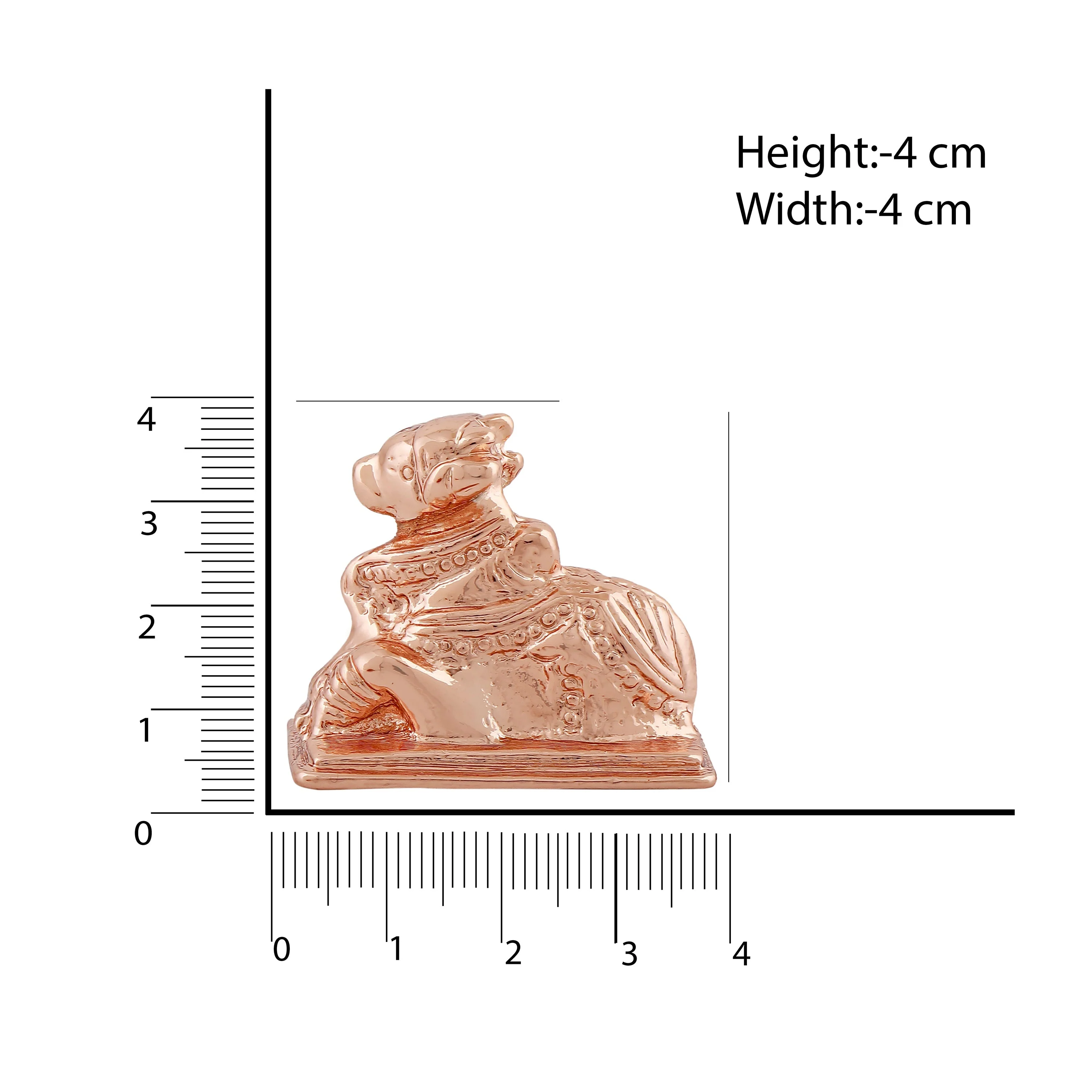 Estele Rose Gold Plated Lord Nandiswara Idol - Image 7