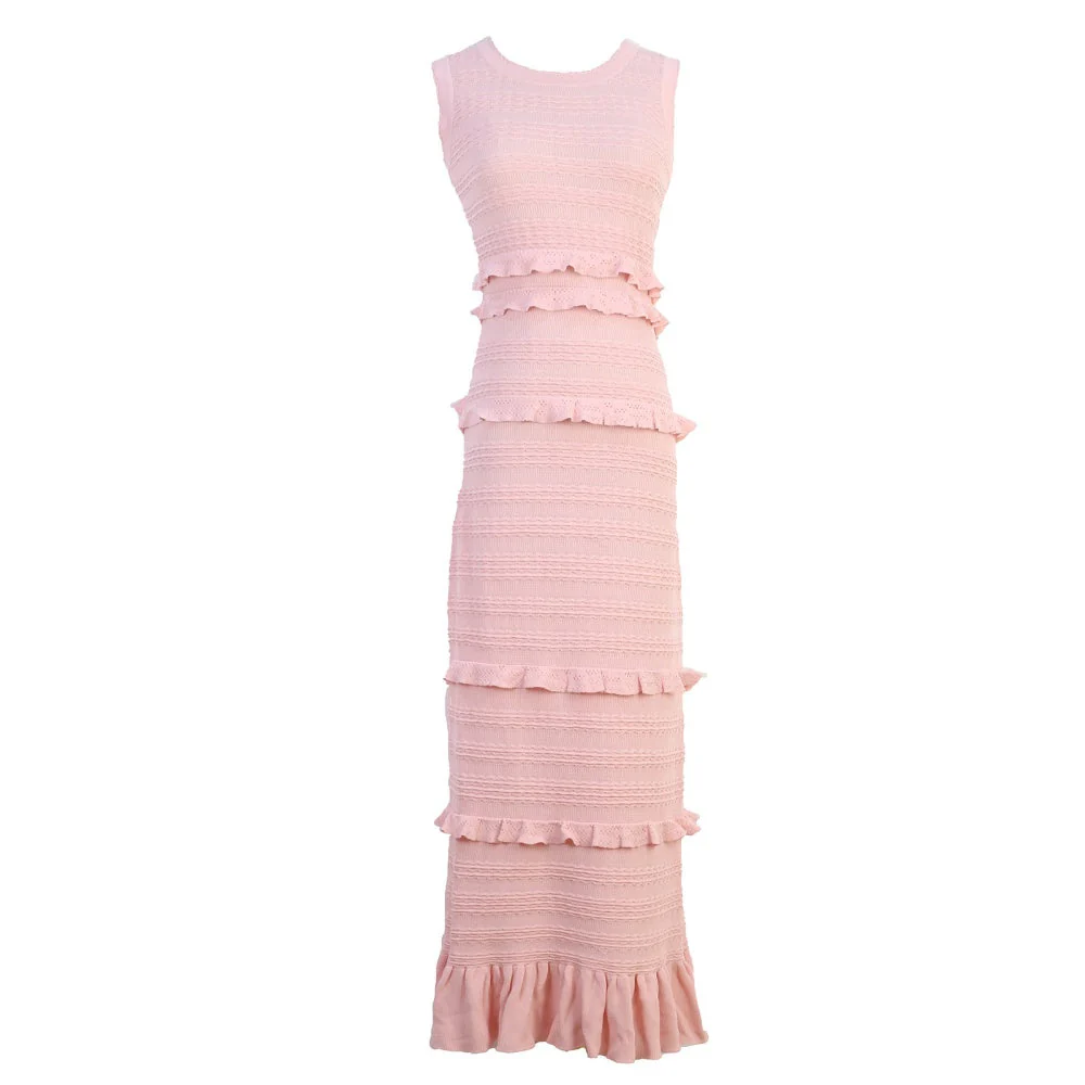Esther Sandro Layered Knit Dress - Image 2