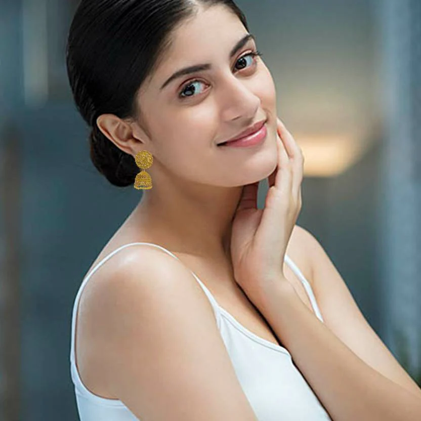 Ethnic Oxidised Jhumka Earrings For Women And Girls - Image 3