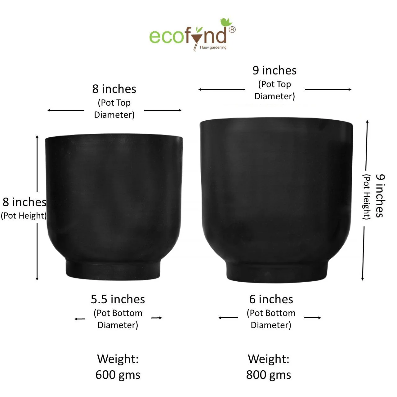 Eva Black Metal Pot - Image 3