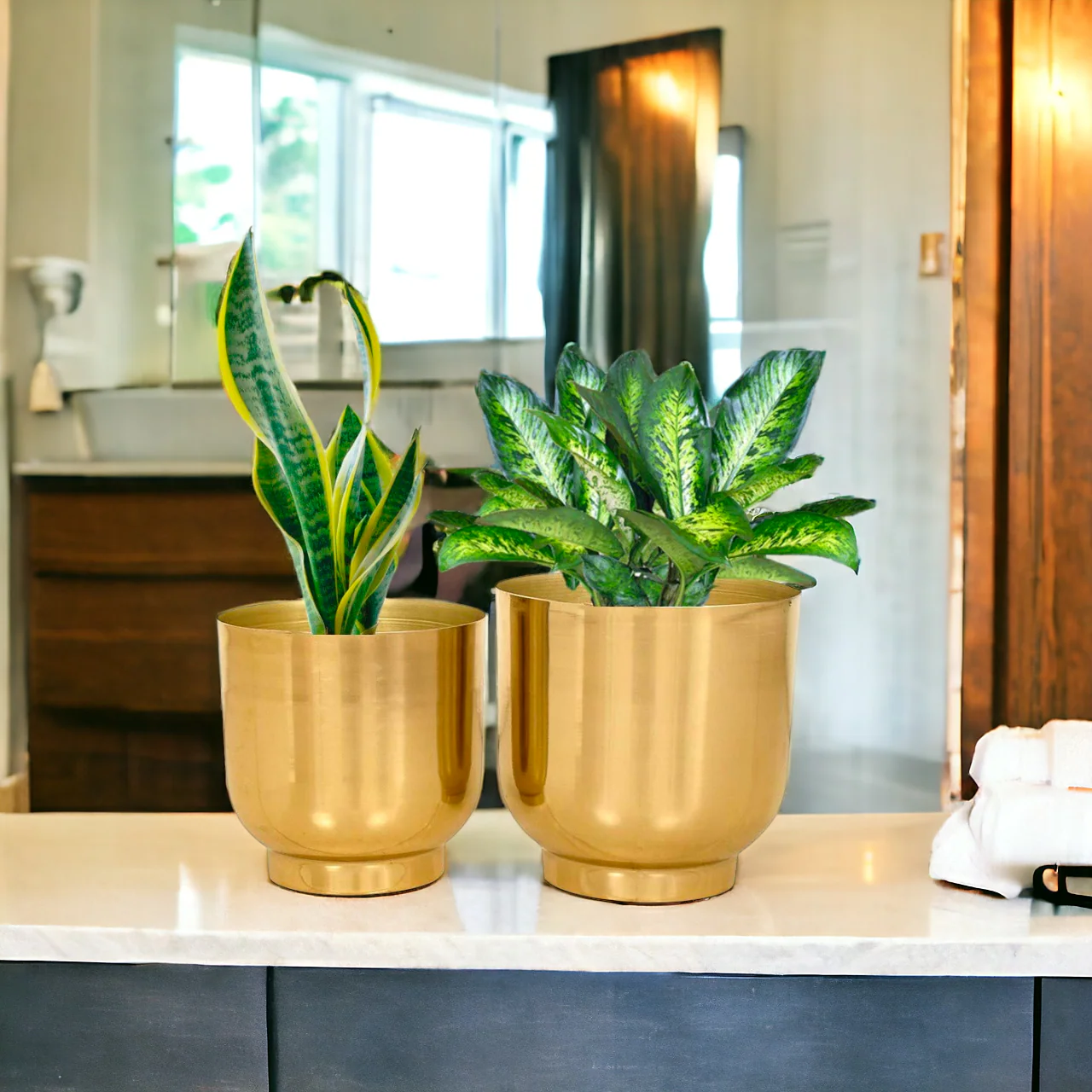Eva Luxe – Gold Metal Elegance for Your Plants - Image 2
