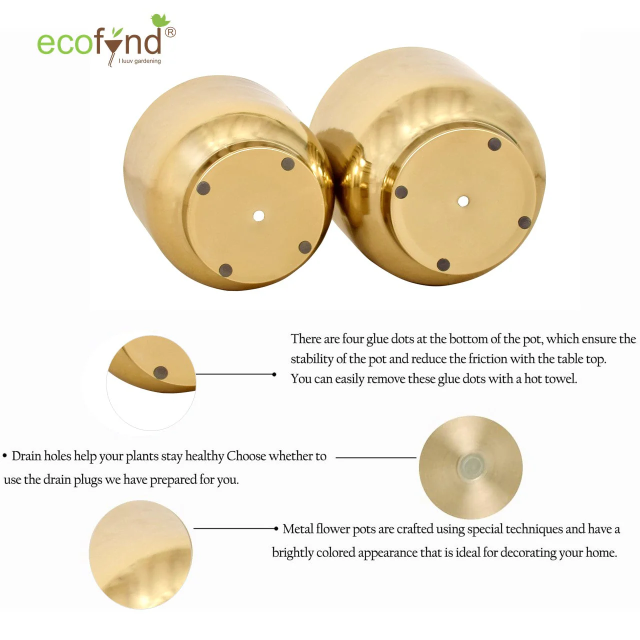 Eva Luxe – Gold Metal Elegance for Your Plants - Image 5