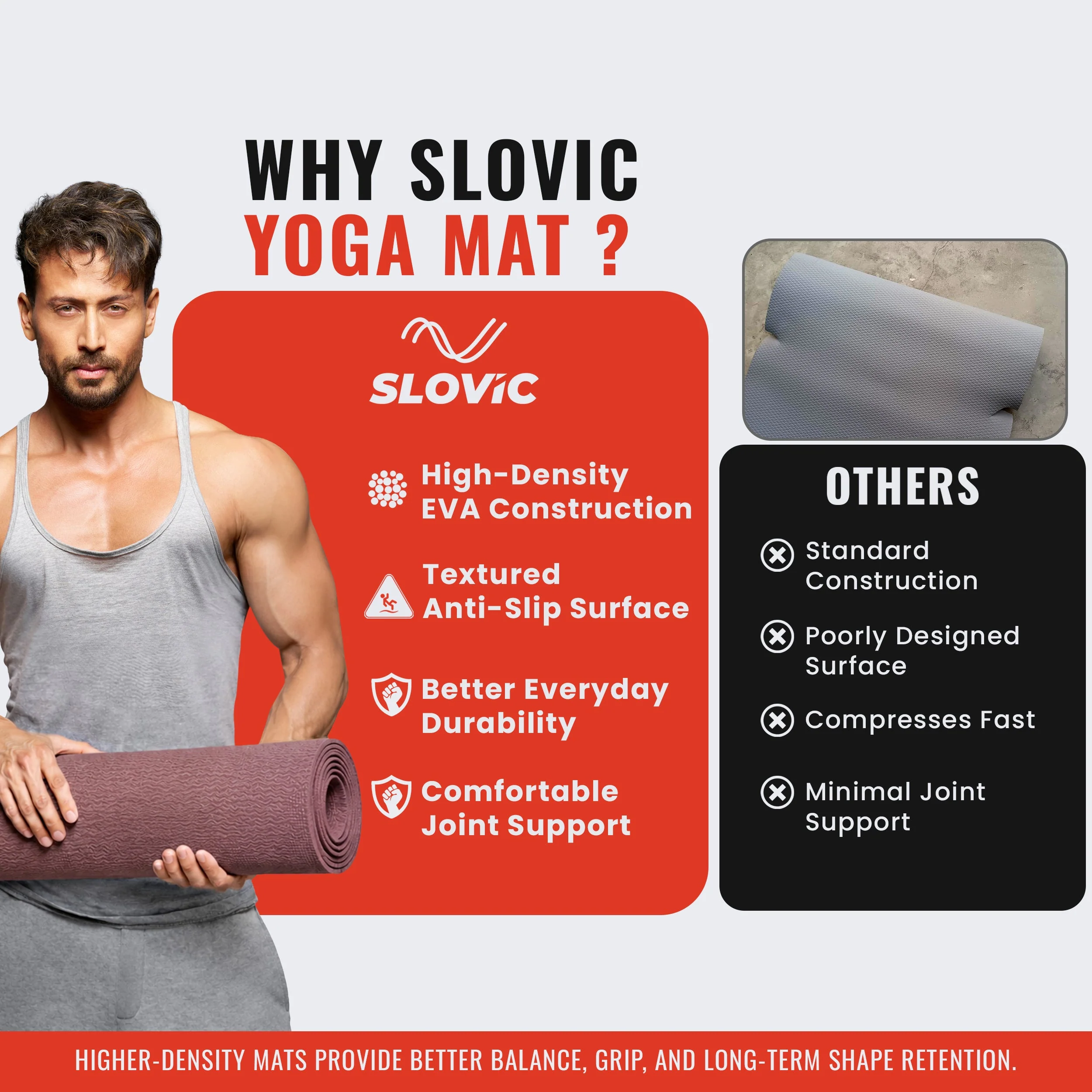 EVA Yoga Mat (4MM) With Strap | Wine - Image 5