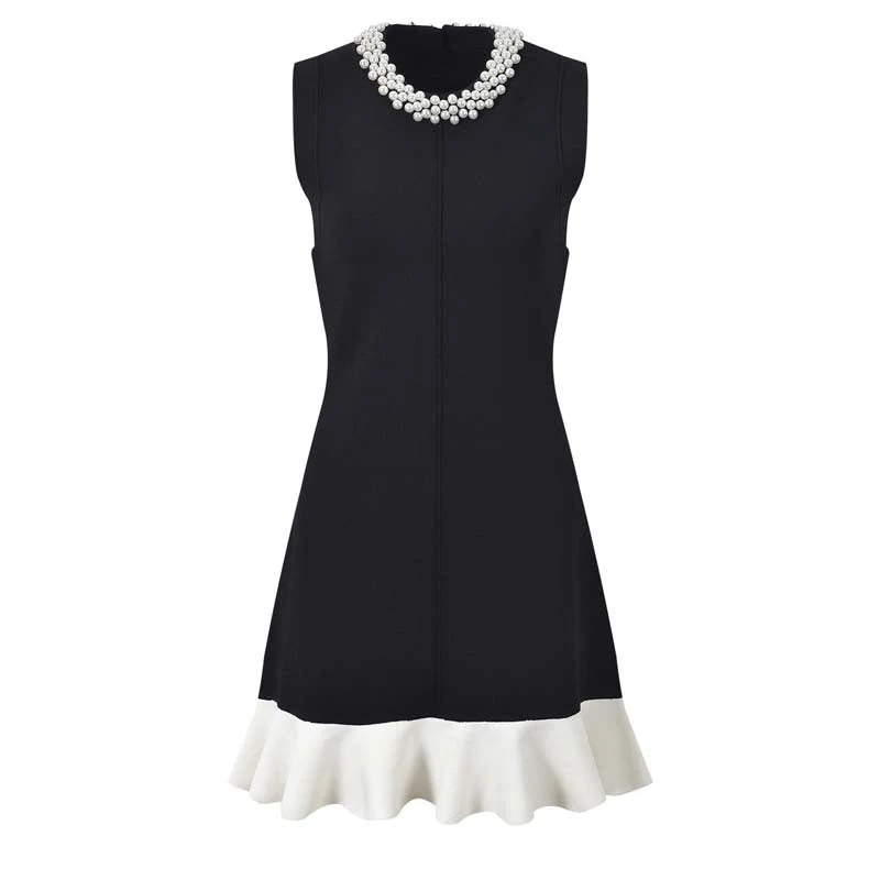 Everleigh Sandro Pearl Knit Short Dress - Image 6