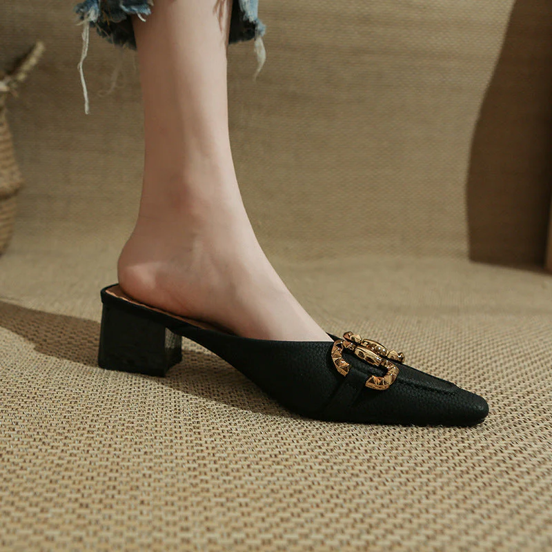 Everly Buckled Mules - Image 6