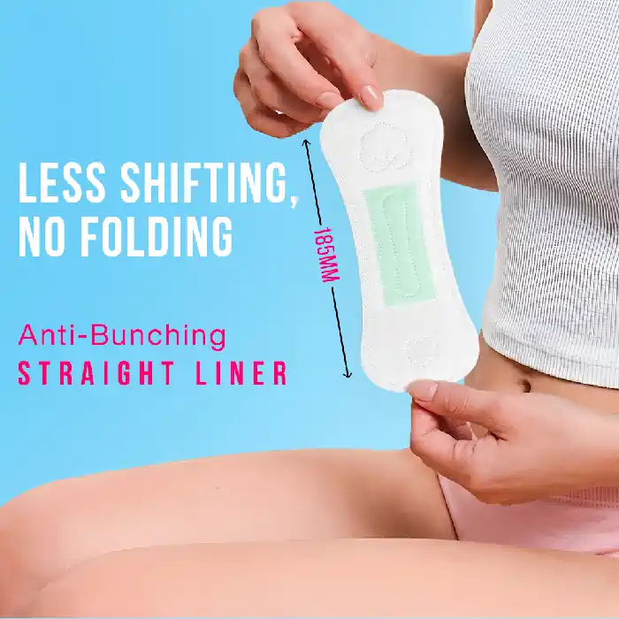 everteen Anti-Bunching Straight Panty Liners with Neem, Aloe Vera for Spotting, Discharge, Incontinence in Women - 60 Liners - Image 2