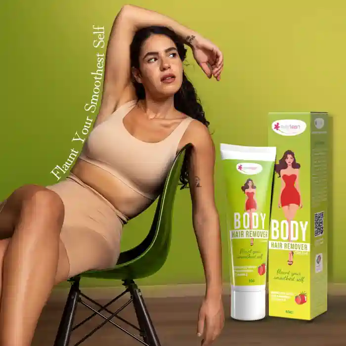 everteen Body Hair Remover Cream for Women enriched with Strawberry, Vitamin E, Almond Oil and Allantoin - 50g - Image 5