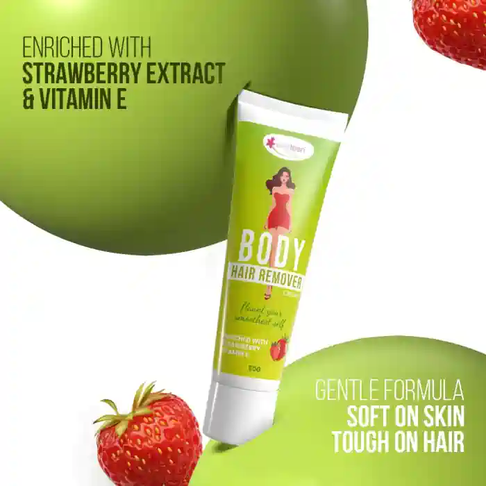 everteen Body Hair Remover Cream for Women enriched with Strawberry, Vitamin E, Almond Oil and Allantoin - 50g - Image 7