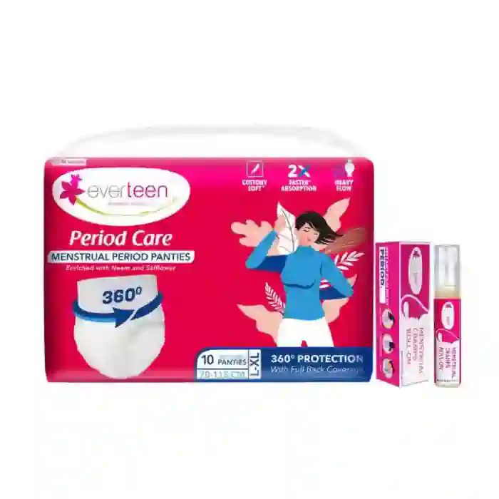 everteen Combo - Period Care Period Panties 10pcs and Menstrual Cramps Rollon 10ml