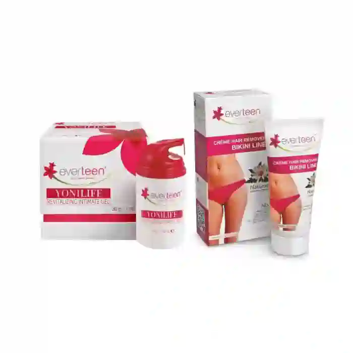 everteen Combo: Yonilife V Gel 30g and Bikini Line Hair Remover Cream