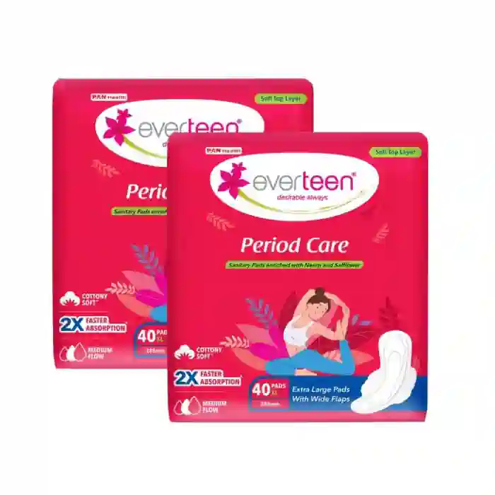 everteen Period Care Soft XL Sanitary Pads with Neem Safflower For Medium Flow in Women - Image 15
