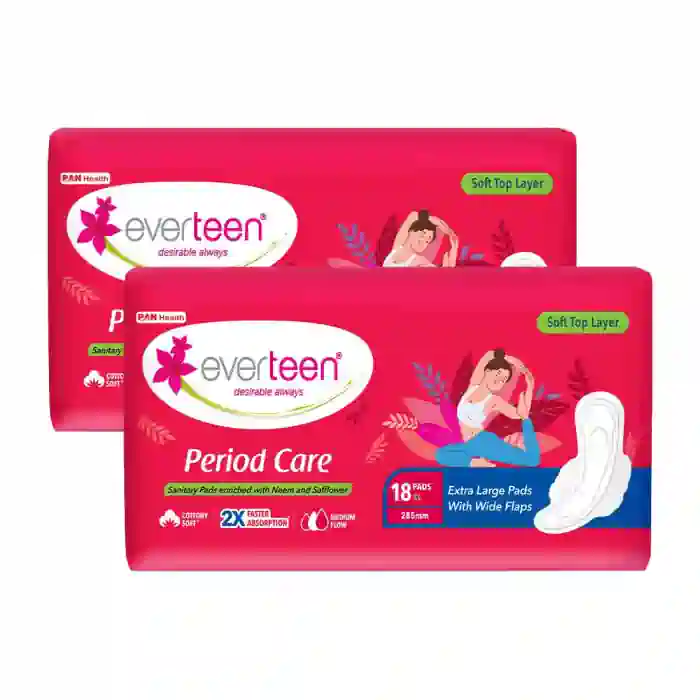 everteen Period Care Soft XL Sanitary Pads with Neem Safflower For Medium Flow in Women - Image 9