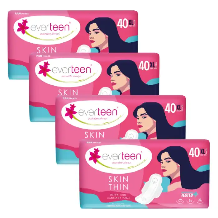 everteen SKIN THIN Ultrathin XL Sanitary Pads with Moringa, Aloe Vera, Dermatologically Tested, Rash-Free - Image 17