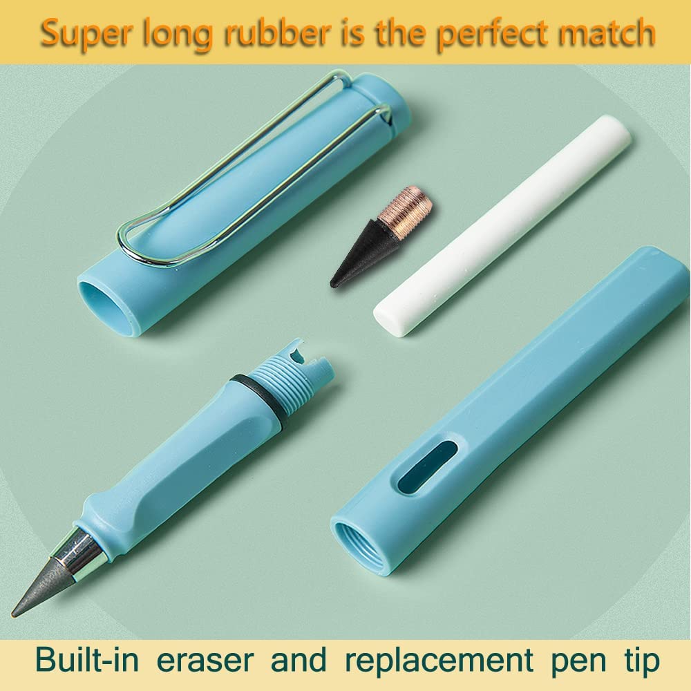 EverWrite: Pack of 4 Reusable Inkless Pencil – Everlasting Infinity Pencil with Eraser for Writing, Sketching & Drawing - Image 4