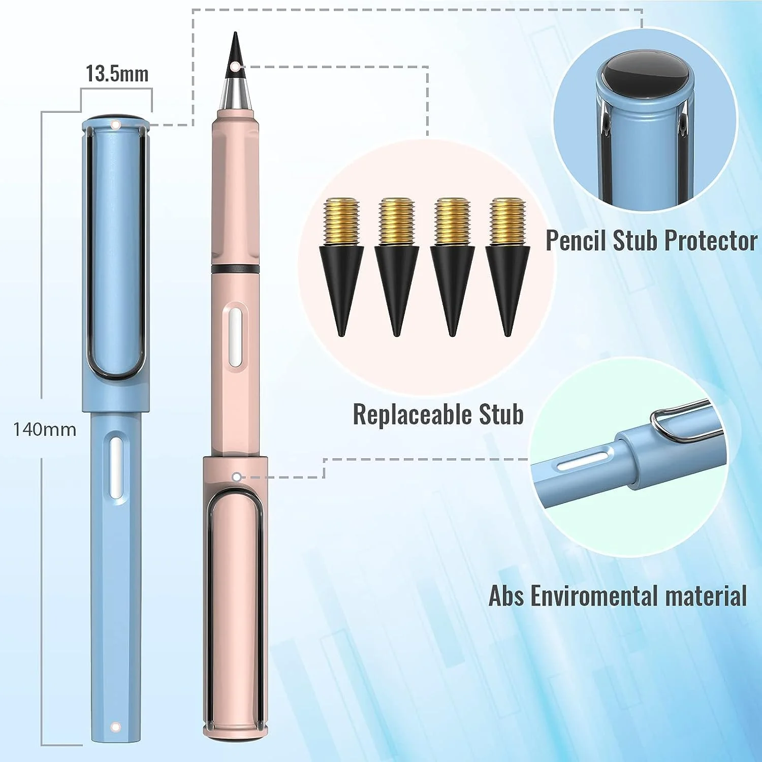 EverWrite: Pack of 4 Reusable Inkless Pencil – Everlasting Infinity Pencil with Eraser for Writing, Sketching & Drawing - Image 7
