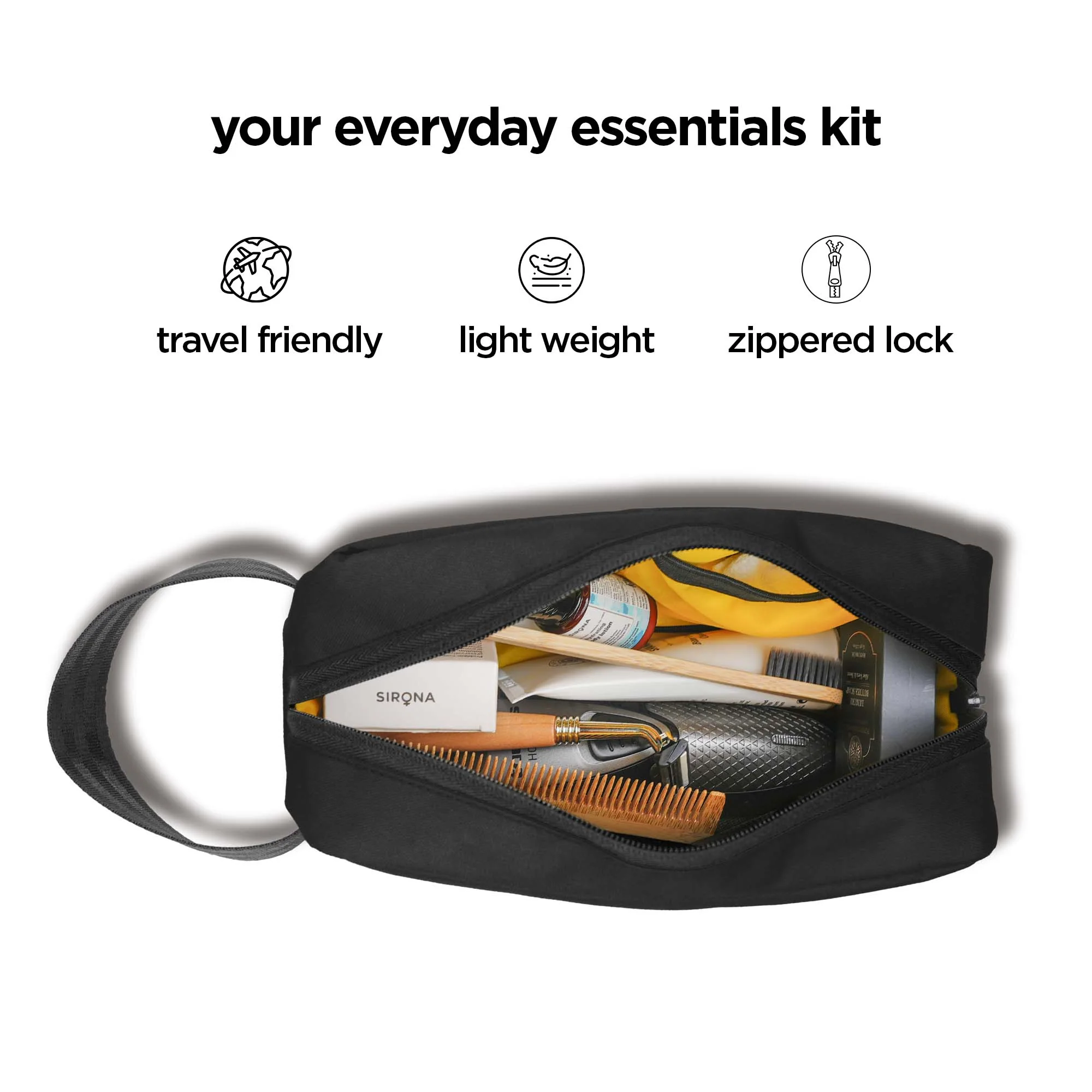 Everyday Toiletry Bag (Black) - Image 8