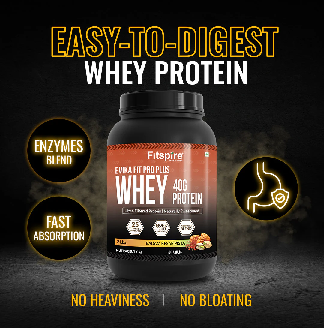 Evika Fit Pro Plus Protein Powder – Badam Kesar Pista High-Protein Content, Probiotic-Enriched & Naturally Sweetened with Monk Fruit - Image 2