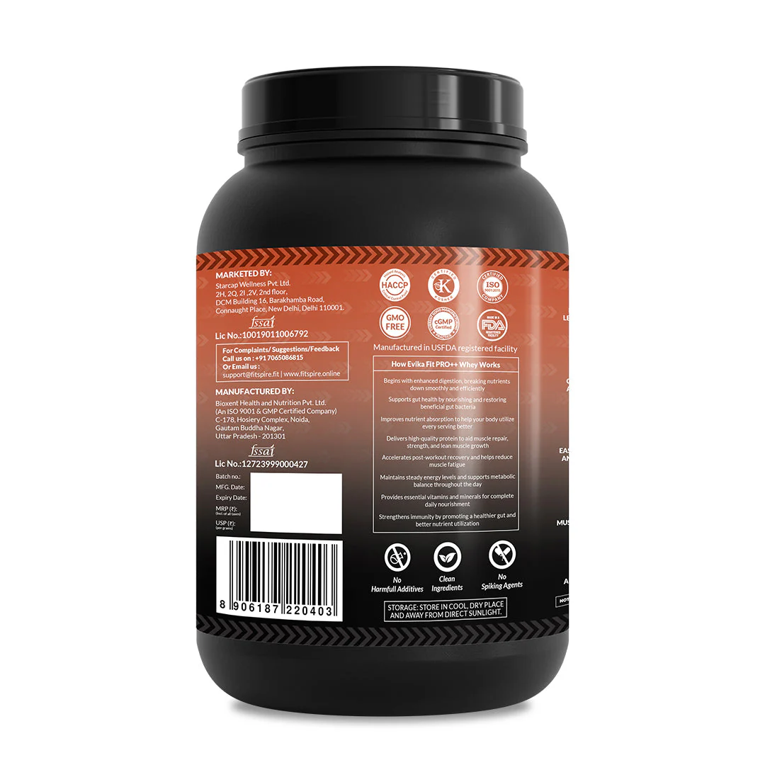 Evika Fit Pro Plus Protein Powder – Badam Kesar Pista High-Protein Content, Probiotic-Enriched & Naturally Sweetened with Monk Fruit - Image 6