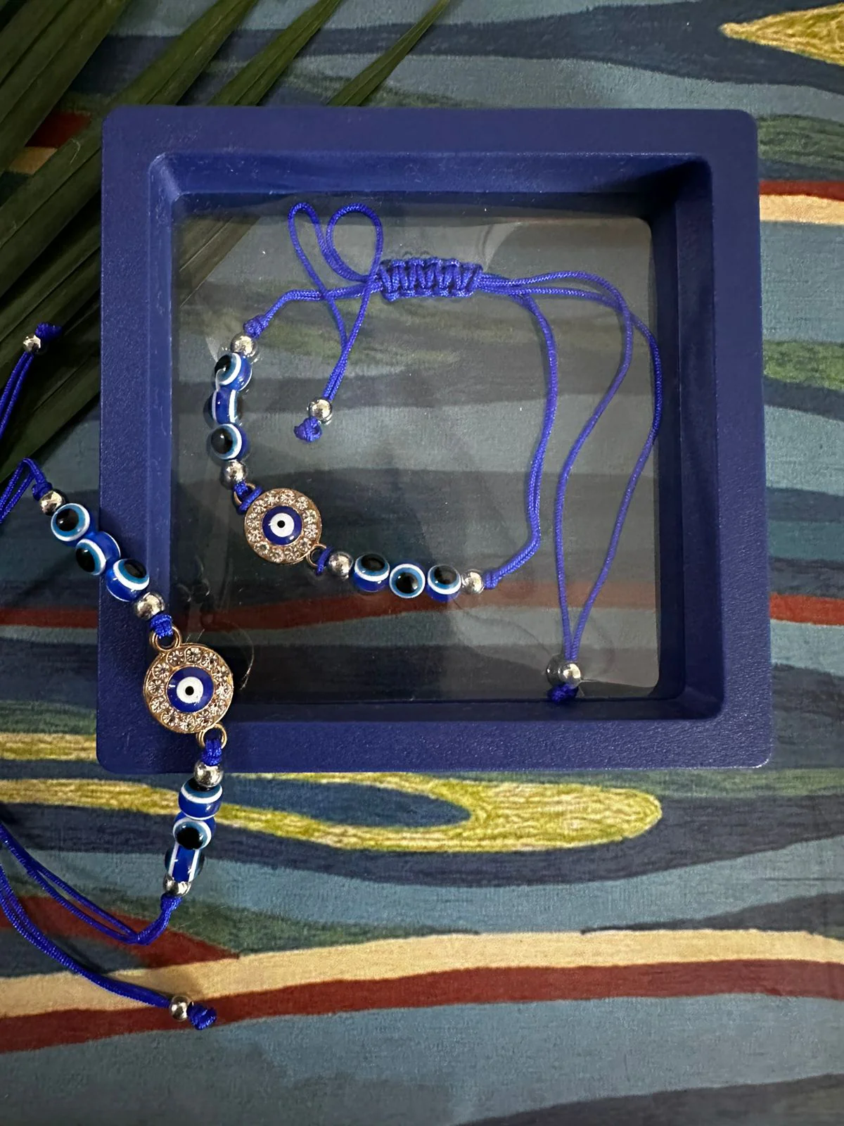 Evil eye beads and diamond Rakhi band - Image 2