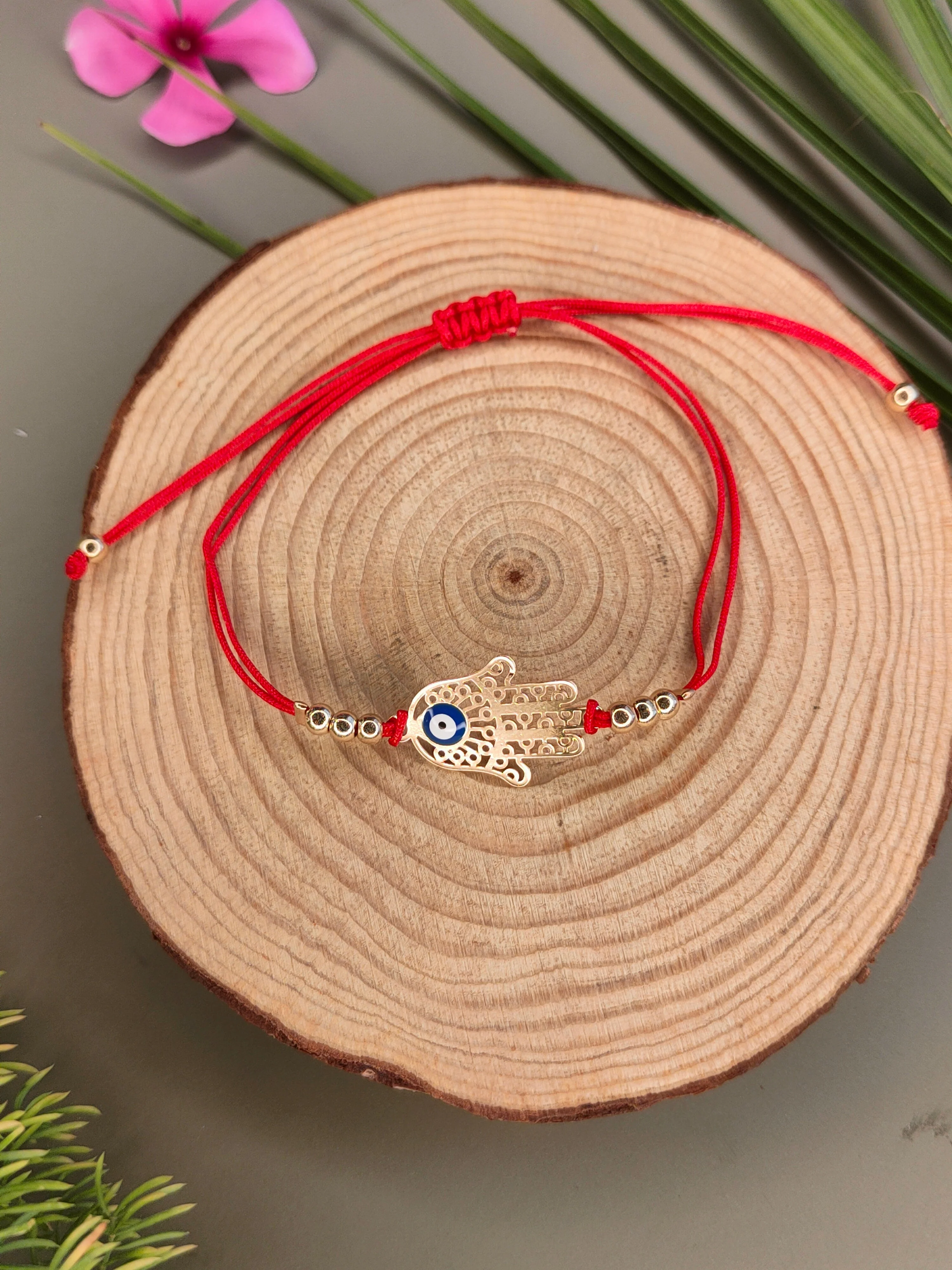 Evil Eye Woven Elegant Rakhi in Blessing Hands - Image 2