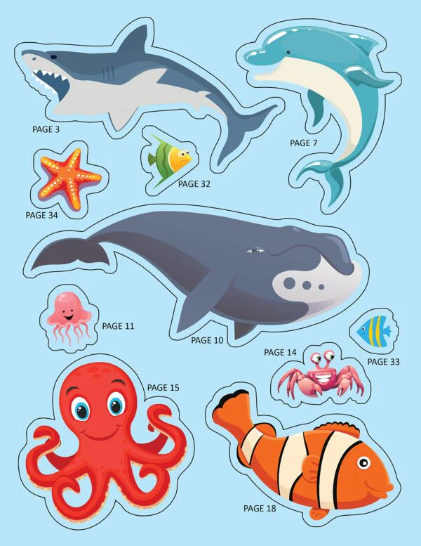 Explore the Sea Activity Book with Stickers and 3D Models - Image 10