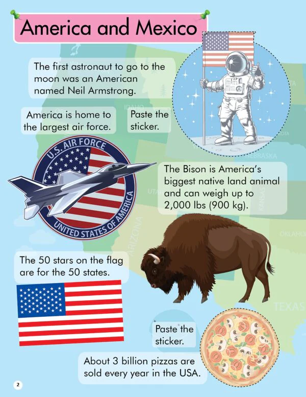 Explore the World Activity Book with Stickers and 3D Models - Image 2
