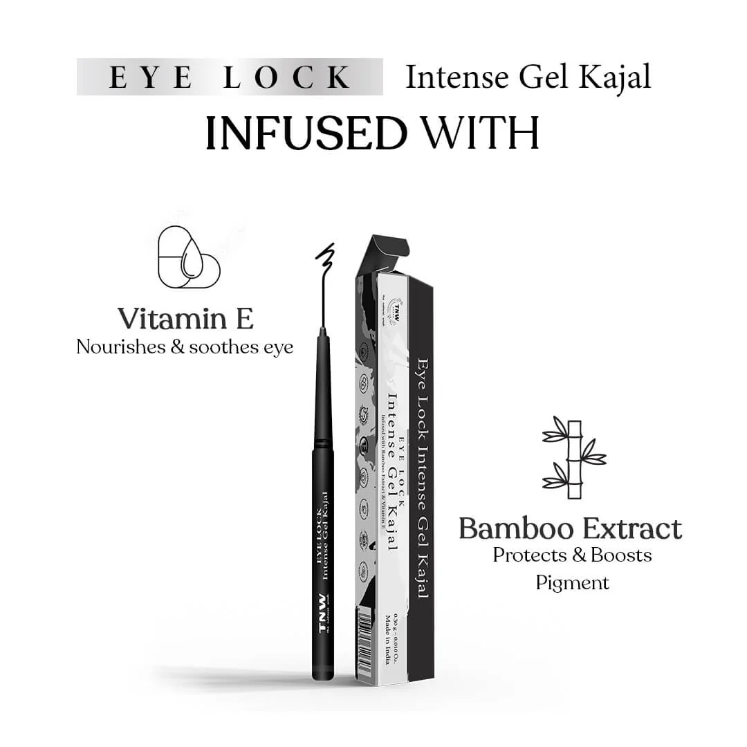 Eye Lock Intense Gel Kajal | Long-Lasting, Waterproof & Smudge-Proof - Image 2
