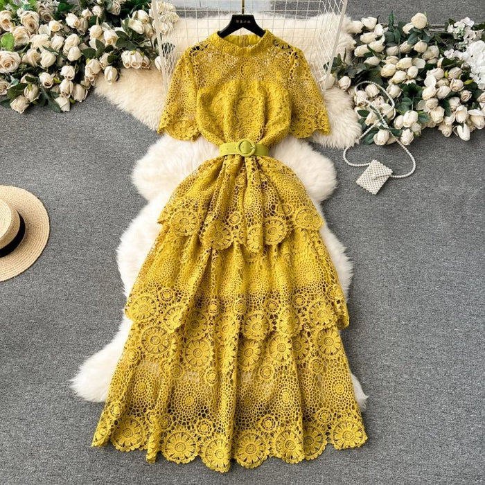 Eyelet Belted Dress - Image 6