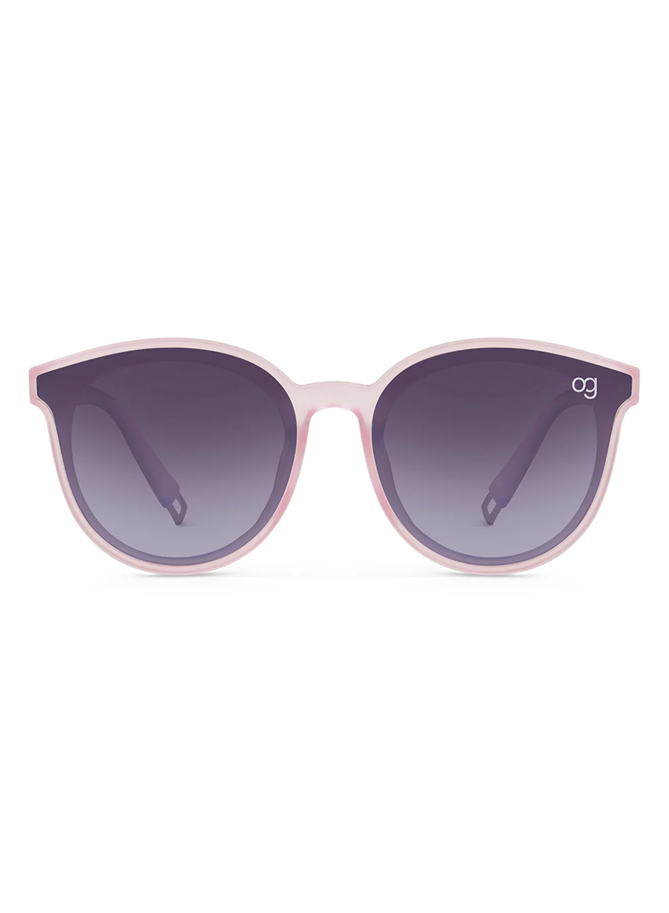 Eyeshield Light Pink Round Kids Sunglasses - Image 4