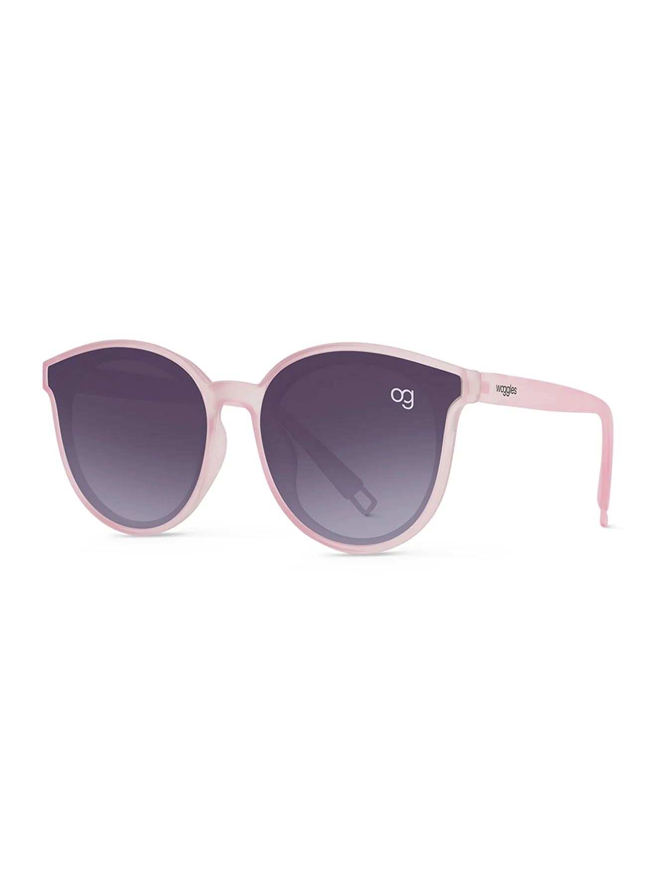 Eyeshield Light Pink Round Kids Sunglasses - Image 5