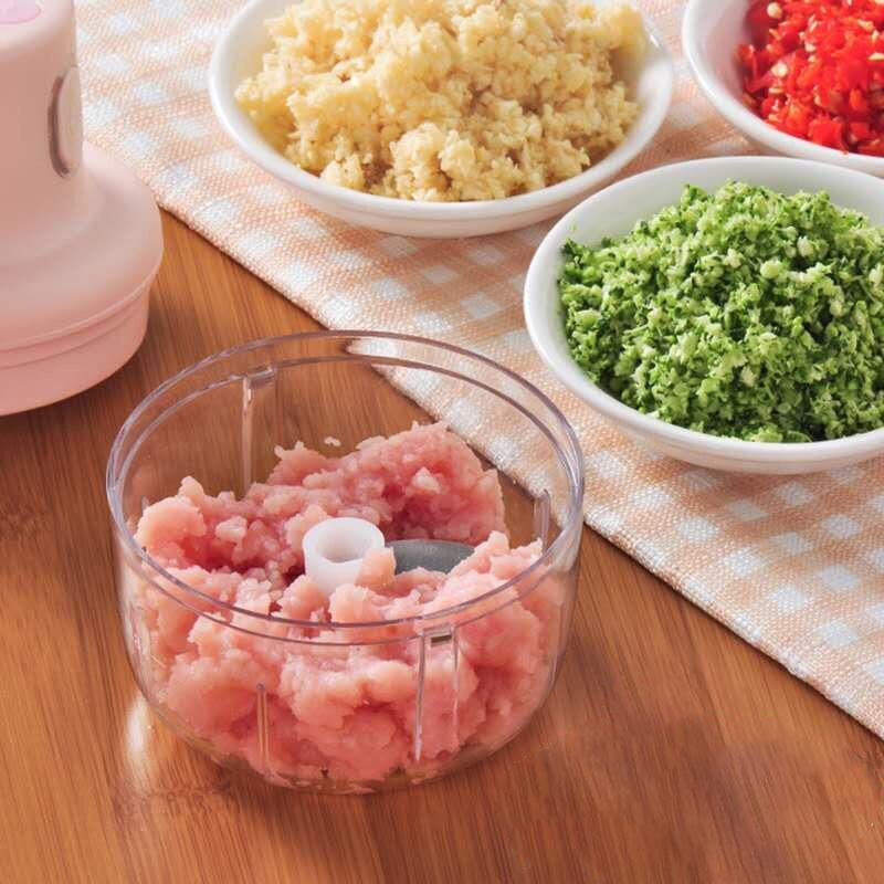EZChop: Rechargeable Mini Electric Chopper for Vegetables, Fruits & Garlic with USB Charging & Portable Food Processor Design - Image 3