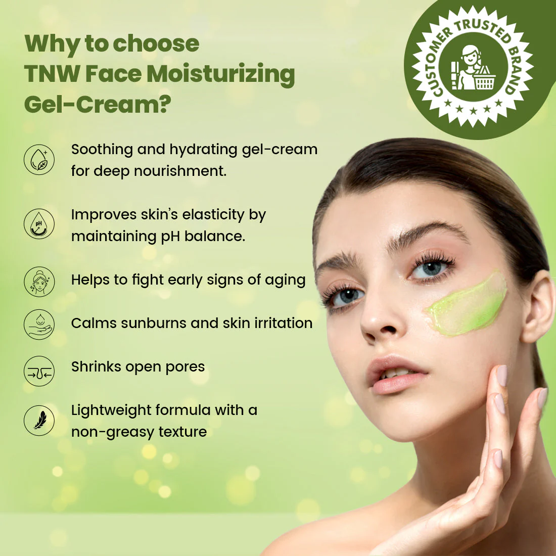 Face Moisturizing Gel Cream (Non-Sticky & Non-Greasy Formula Suitable for All Skin Types). - Image 7