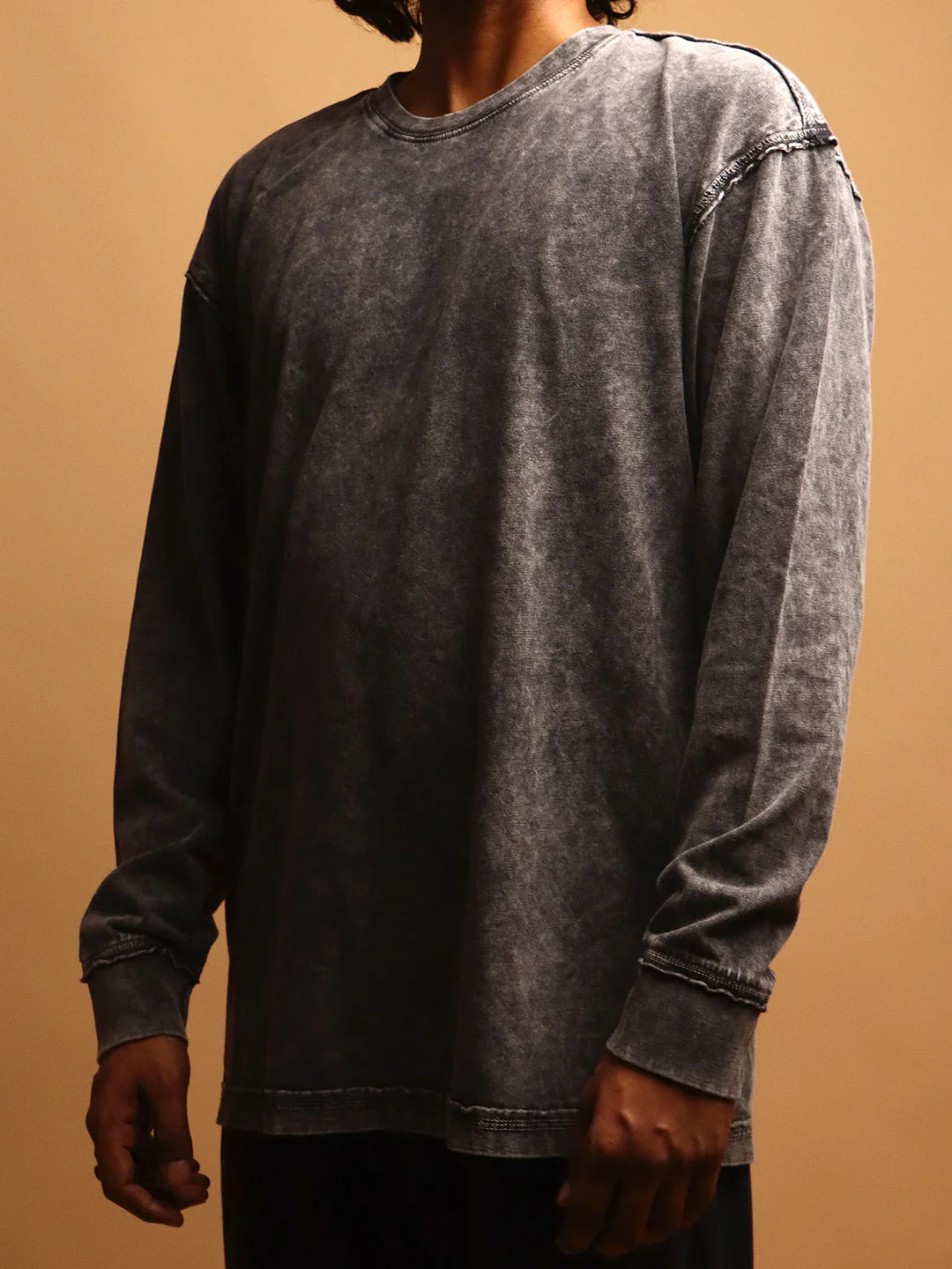 Faded Black * ACID WASH SWEATSHIRT #5 - Image 3