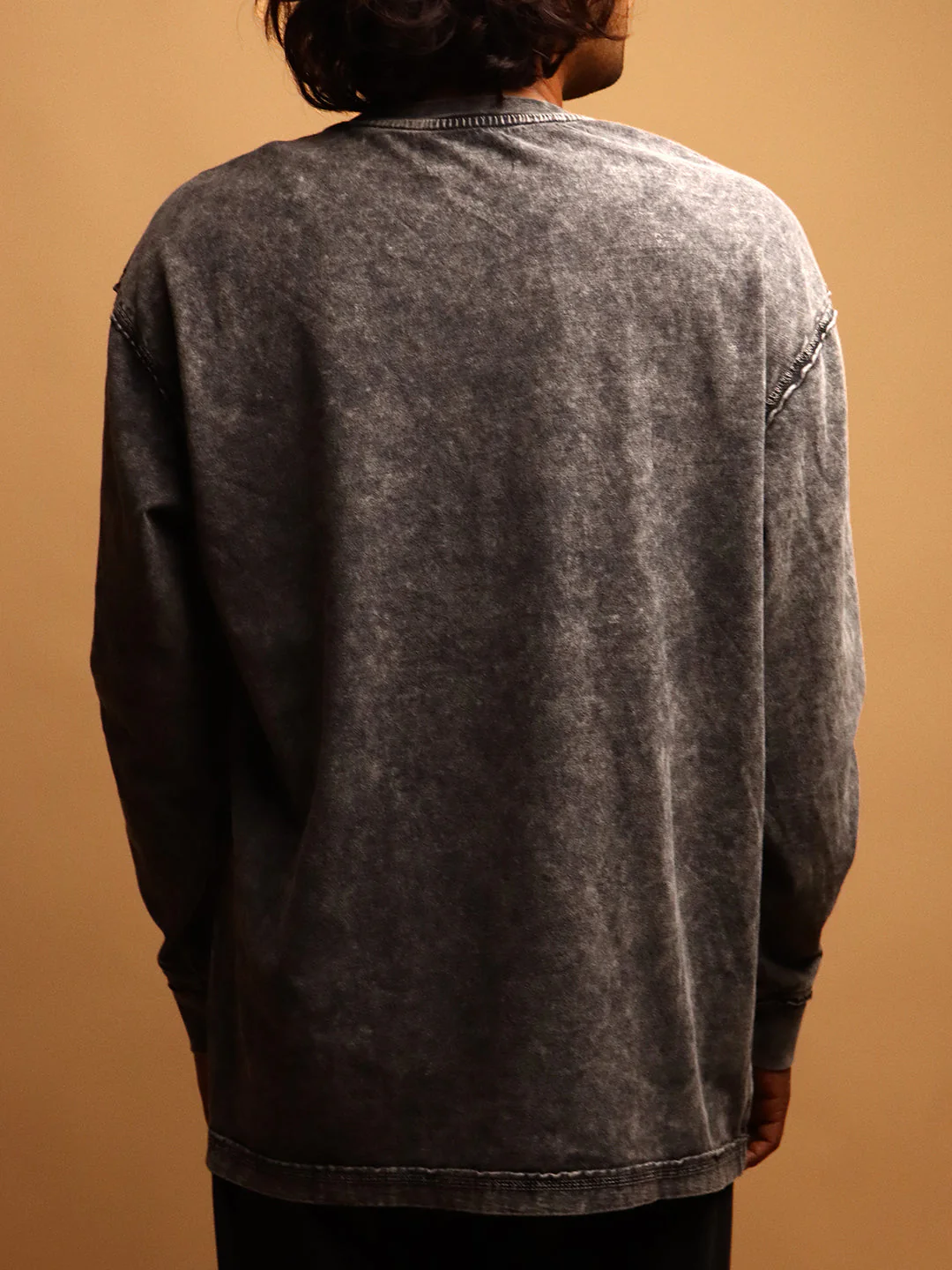 Faded Black * ACID WASH SWEATSHIRT #5 - Image 4