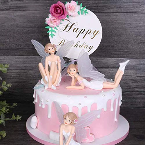 Fairies Figurines Angel Girl Cake Topper (Pack of 3) - Image 5