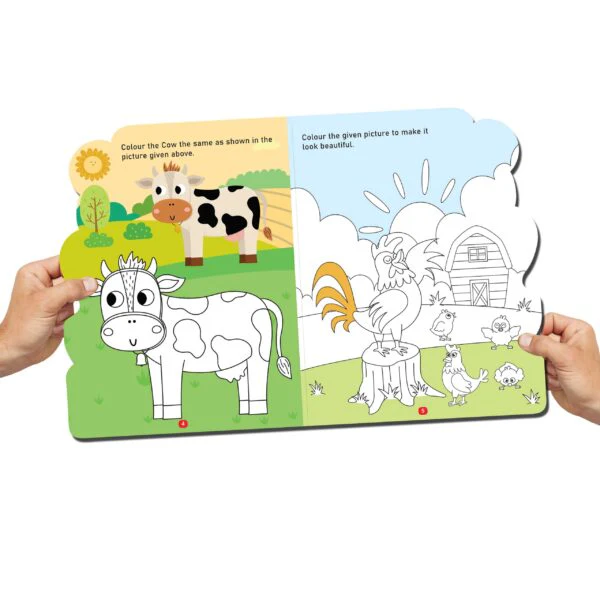Farm Activity and Colouring Book- Die Cut Animal Shaped Book - Image 5