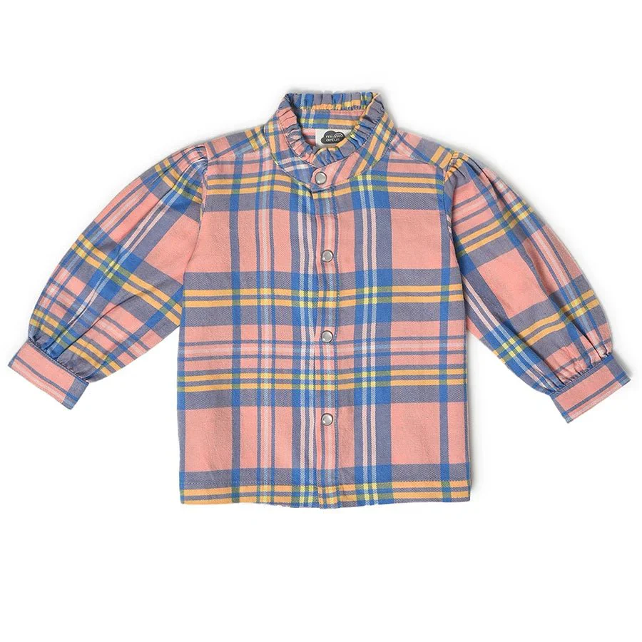 Farm Friends Candlelight Flannel Baby Shirt For Girls - Image 2