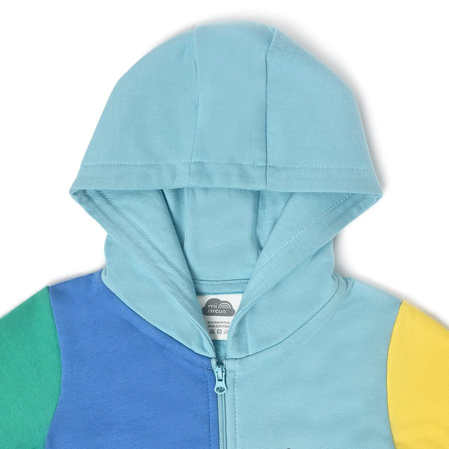 Farm Friends Colorblock Baby Hooded Jacket - Image 4