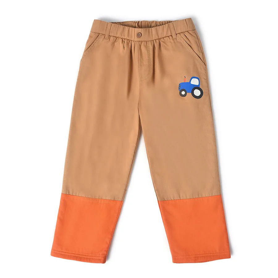 Farm Friends Colorblock Baby Trouser For Boys