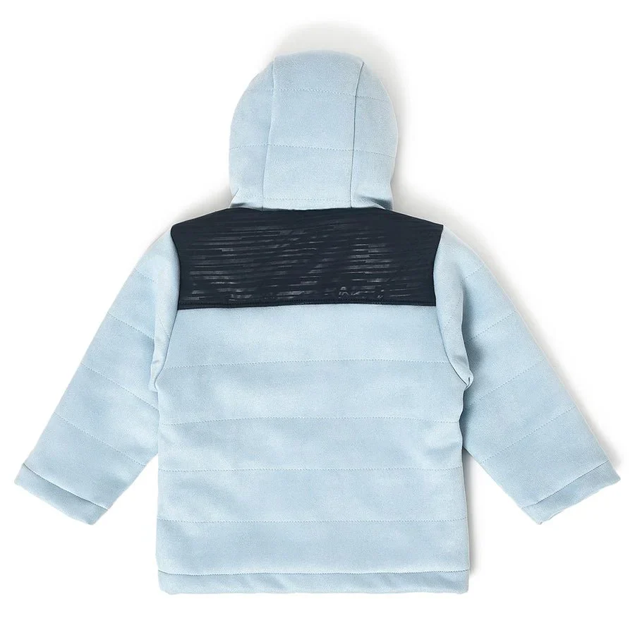 Farm Friends Hooded Sky Blue Jacket For Baby - Image 2