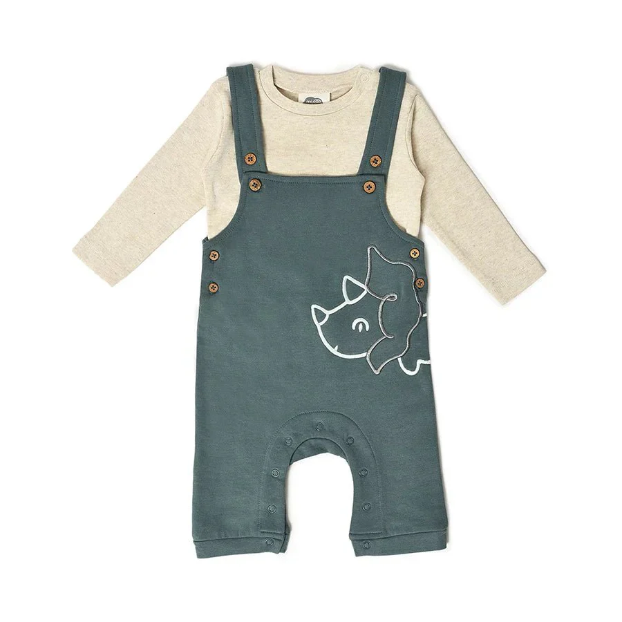 Farm Friends Kids Dungaree Set And Baby T-Shirt Set