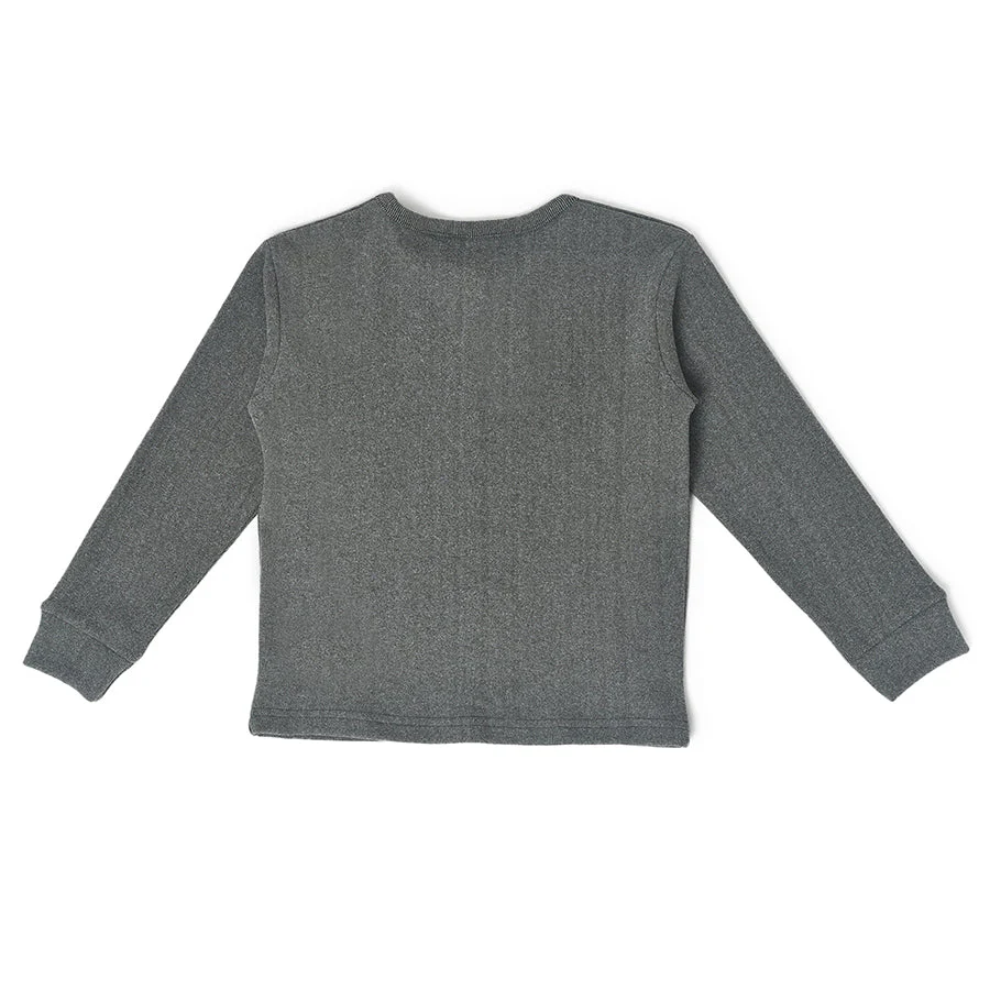 Farm Friends Knitted Baby Thermal Sweatshirt With Jogger Set - Image 5