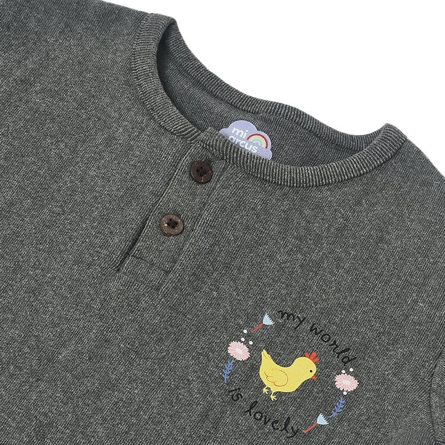 Farm Friends Knitted Baby Thermal Sweatshirt With Jogger Set - Image 7