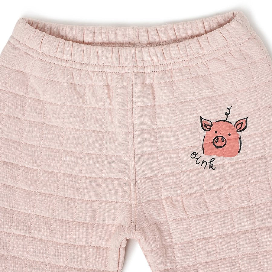 Farm Friends Pink Top With Baby Pyjama Quilted Set - Image 9