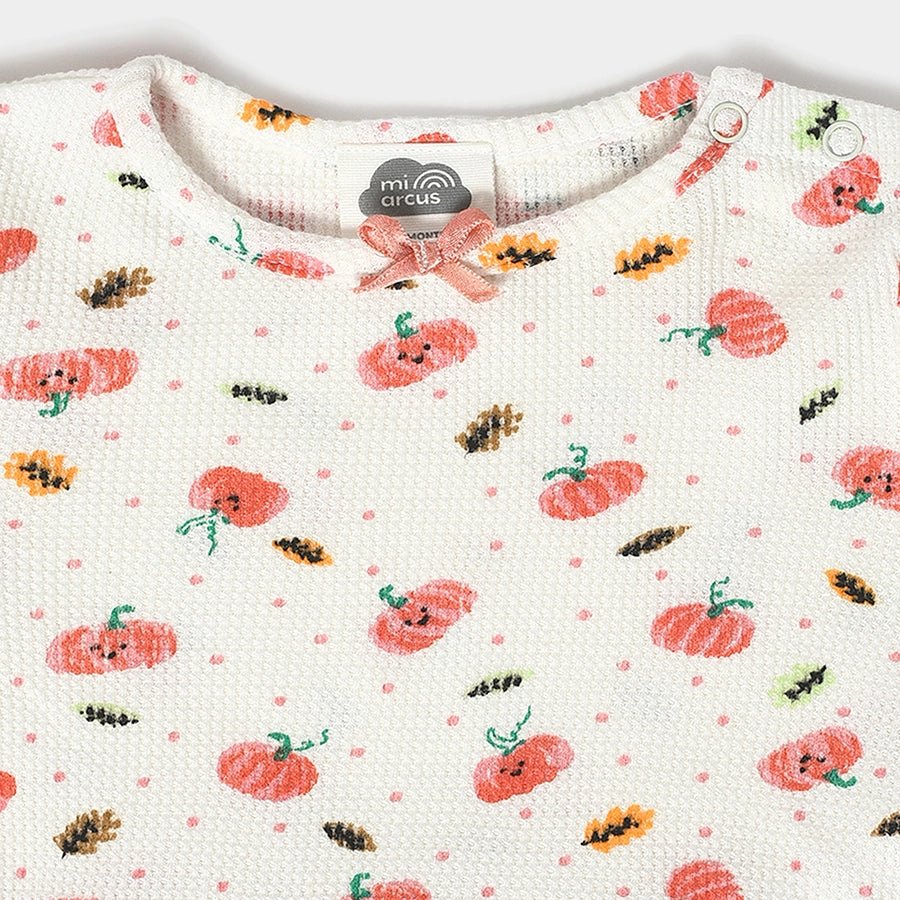 Farm Friends Printed Full Sleeve Dress For Baby Girls - Image 5