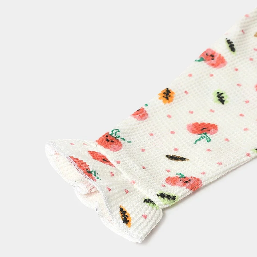 Farm Friends Printed Full Sleeve Dress For Baby Girls - Image 8