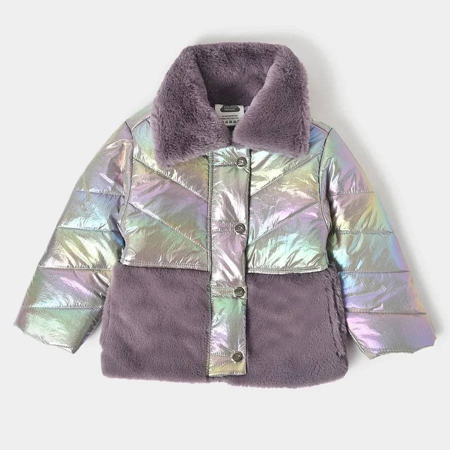 Farm Friends Purple Winter Baby Girl Jacket - Image 2