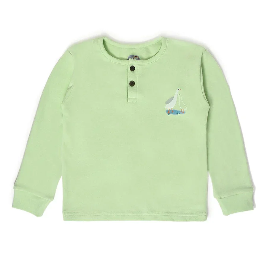 Farm Friends Sage Baby Girl Sweatshirt With Pyjama Thermal Set - Image 4